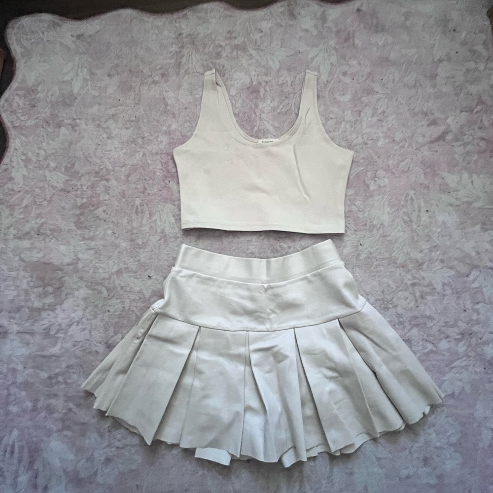 Chic Cream Skirt Set